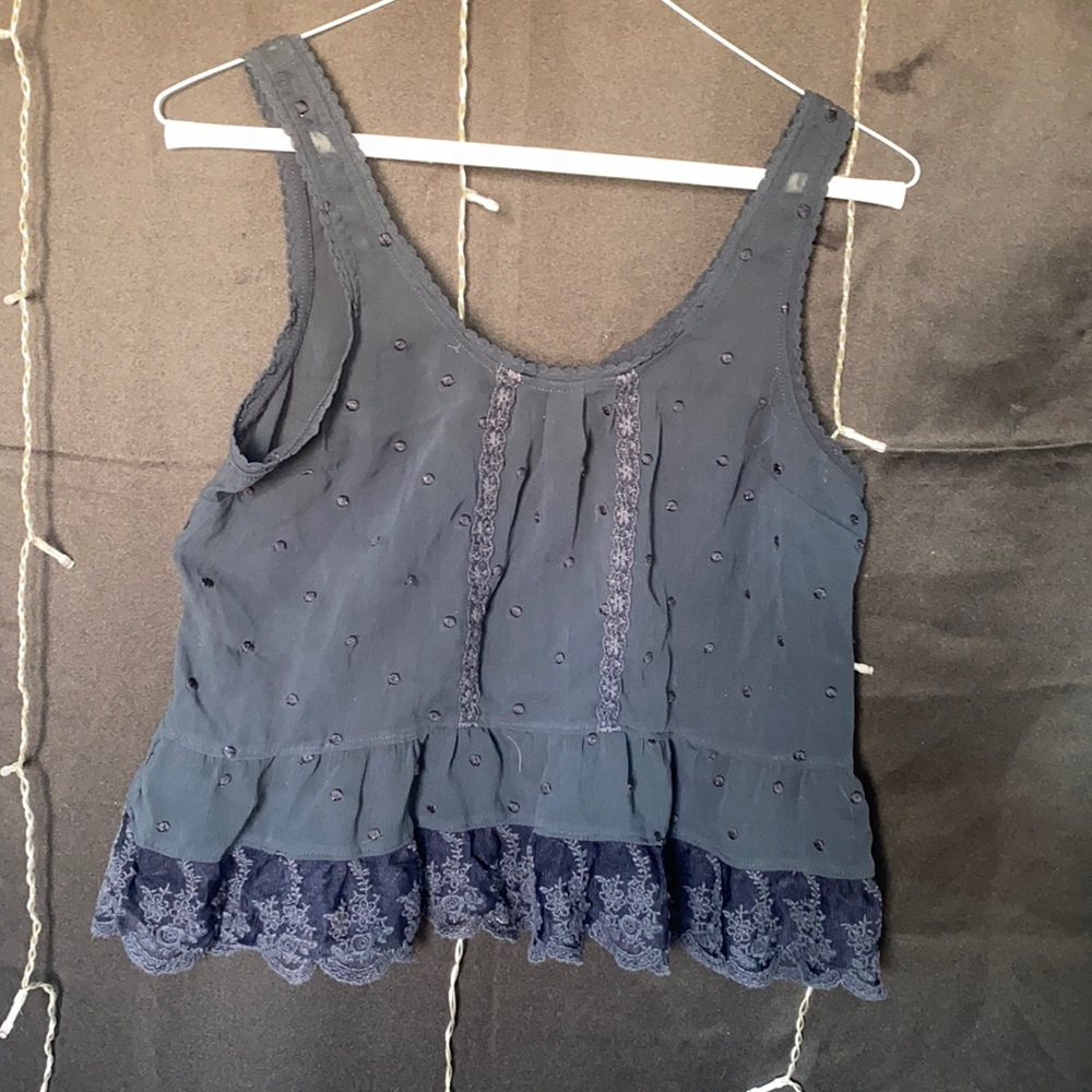 navy navy blue mesh shirt